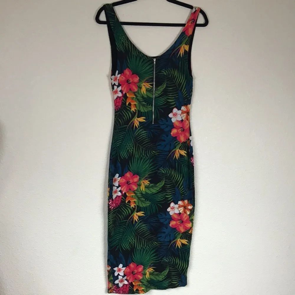FLORAL POPULAR BASIC WOMEN DRESS SIZE M